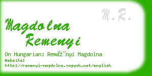 magdolna remenyi business card